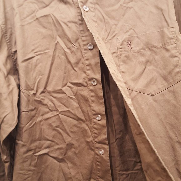 Browning Long Sleeve Casual Button Down Brown Size Med - Picture 3 of 10